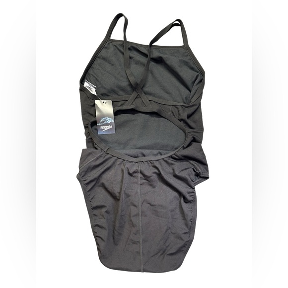 SPEEDO ENDURANCE PLUS black training athletic one piece competition swimsuit NWT - Picture 4 of 8